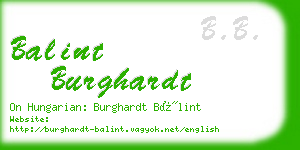 balint burghardt business card